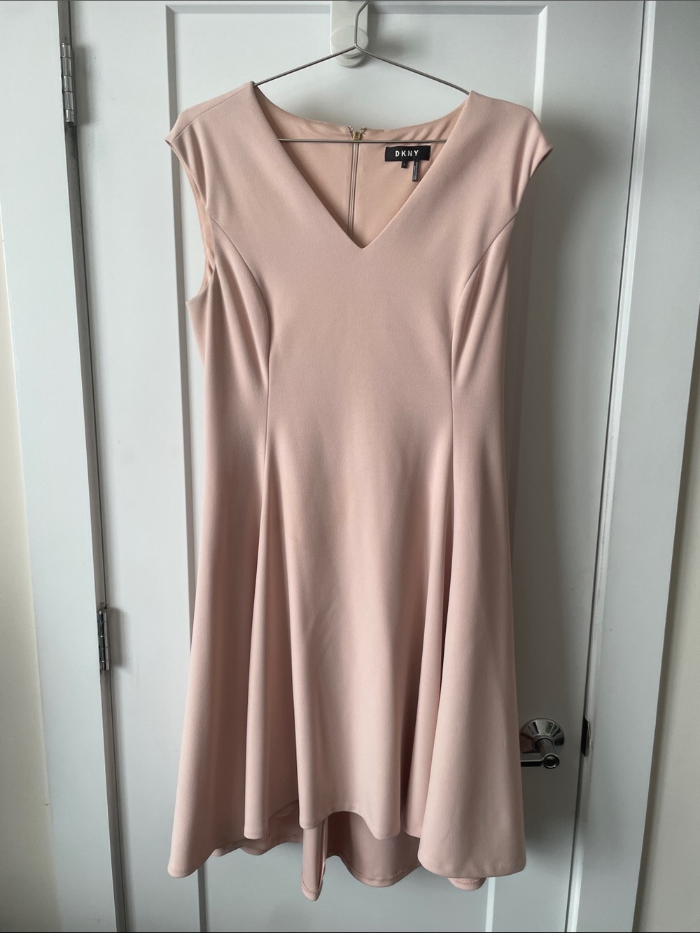 DKNY Blush V-Neck A-Line Dress
